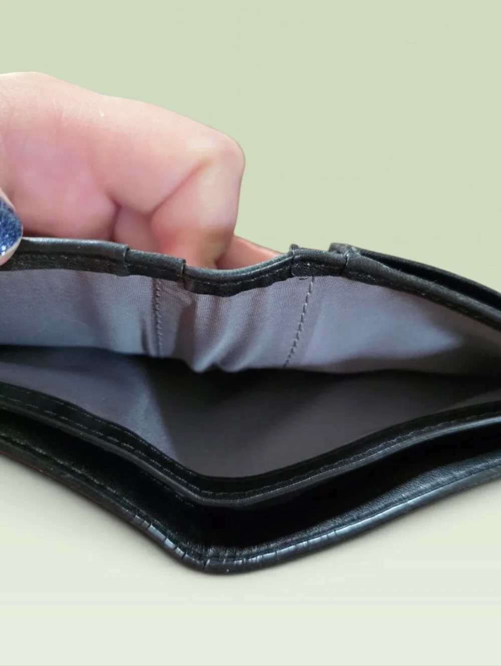 Coach Soho, Vintage pleated bifold wallet. Black Leather